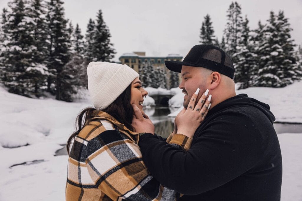 lake louise engagement photos