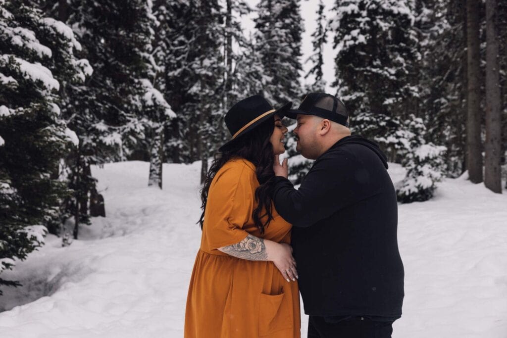 winter engagement photoshoot