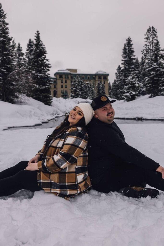 lake louise engagement photos