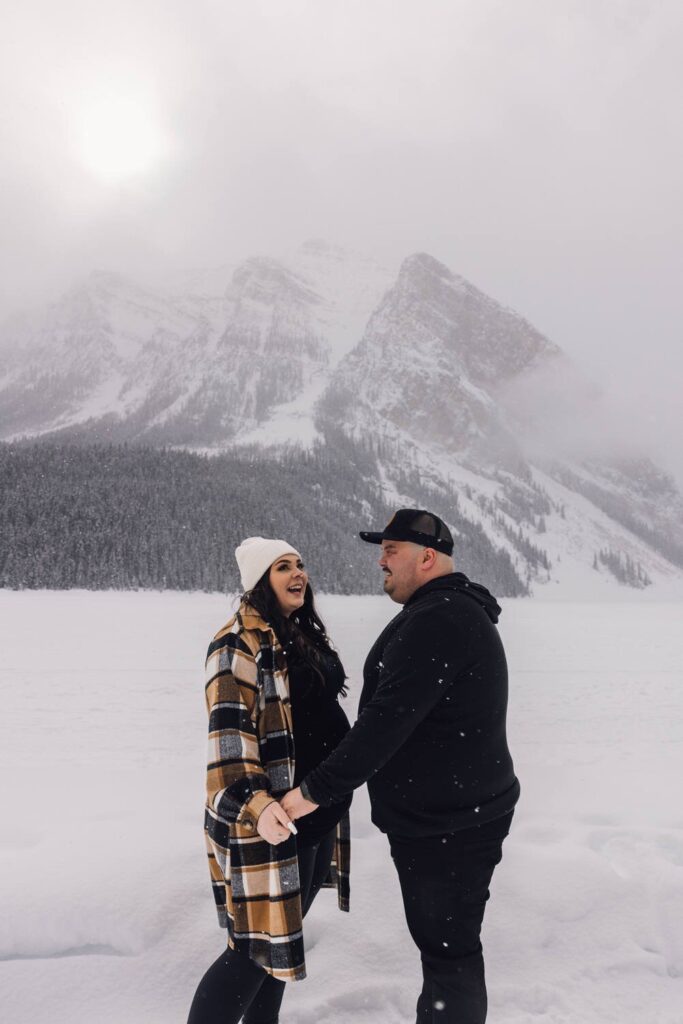 lake louise engagement photos