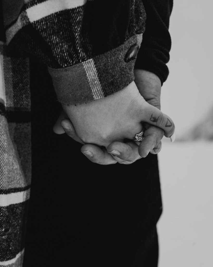 couple holding hands
