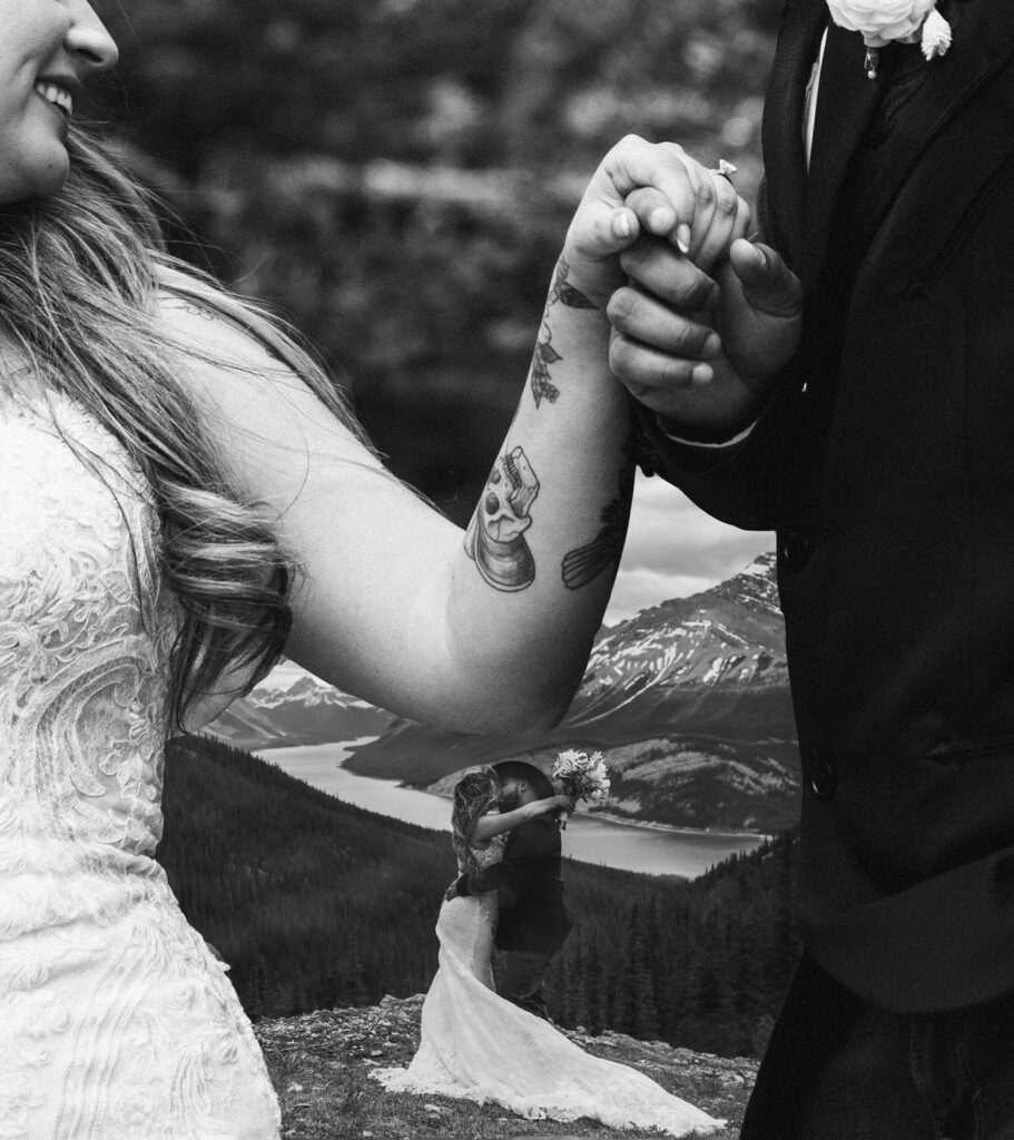 double exposure wedding photo