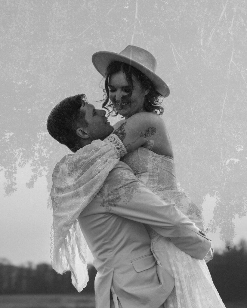 elopement double exposure