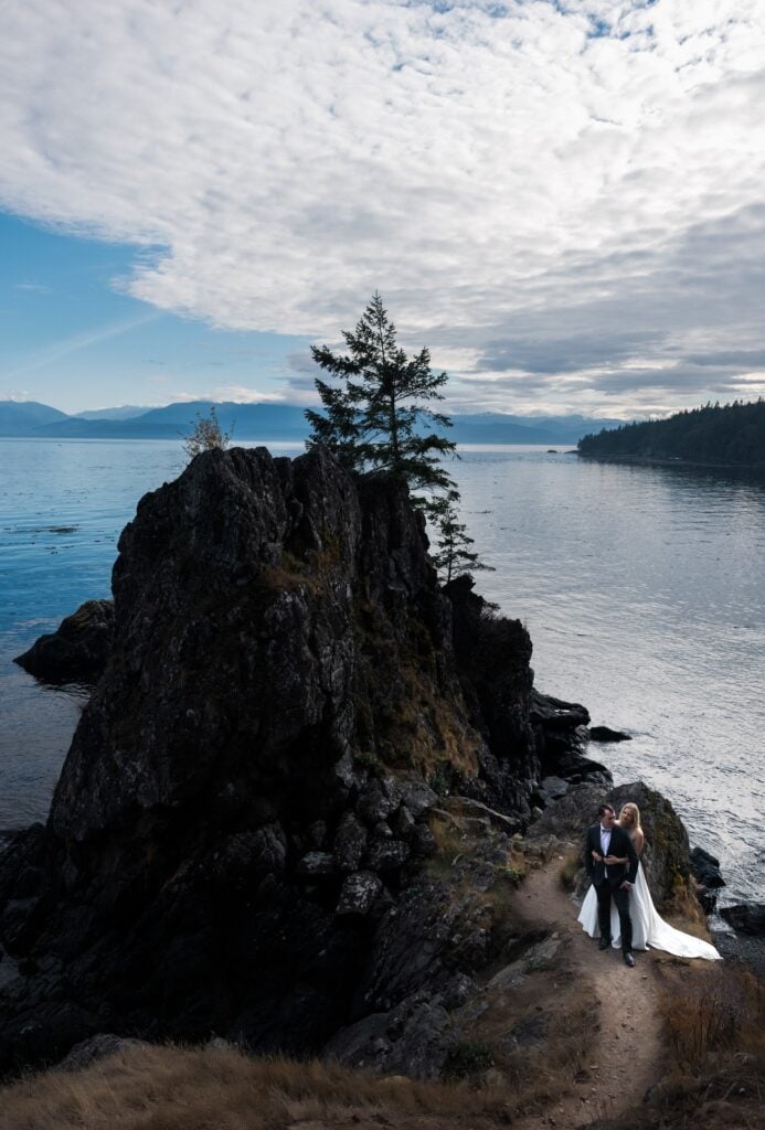 couple walking on vancouver island