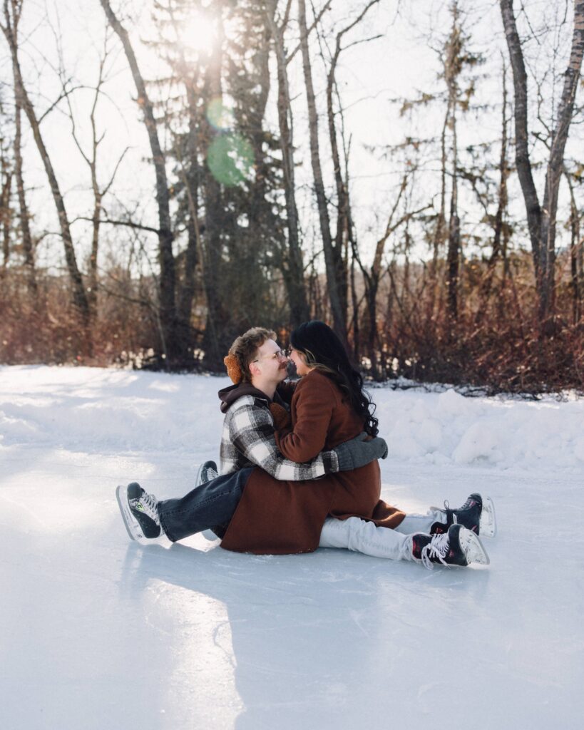 winter elopement ideas - ice skating