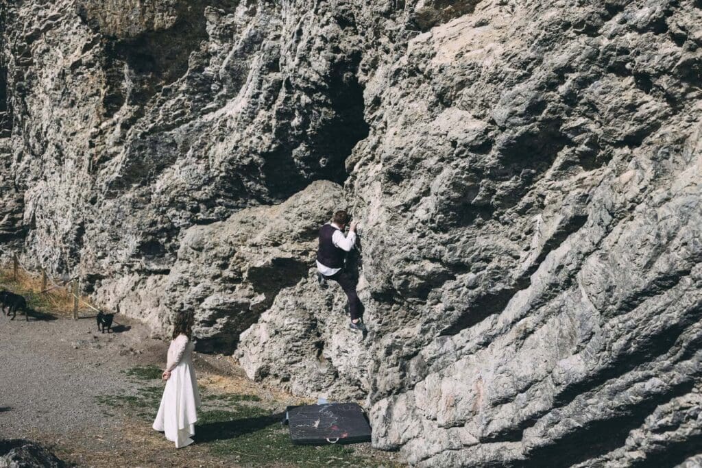 grassi lake bouldering for elopement