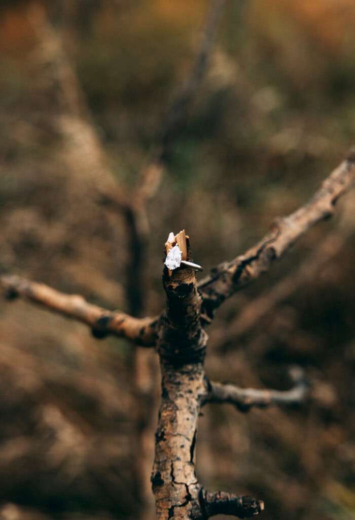 custom pear / tear drop engagement ring